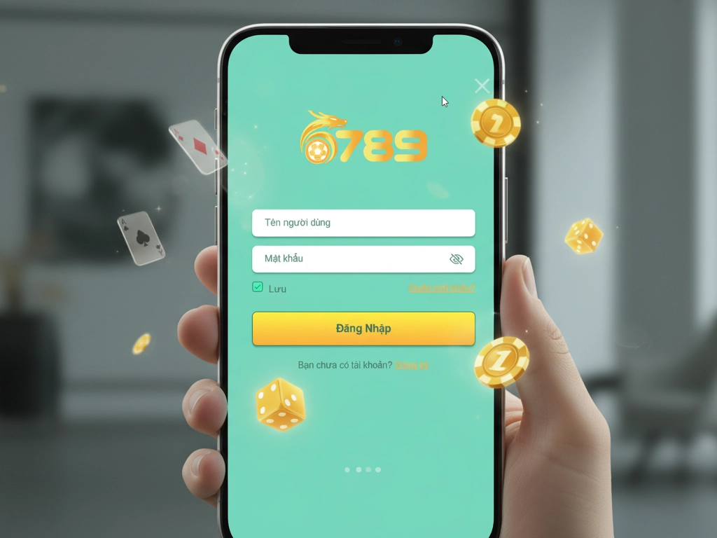 Giao diện đăng nhập 6789 trên điện thoại di động