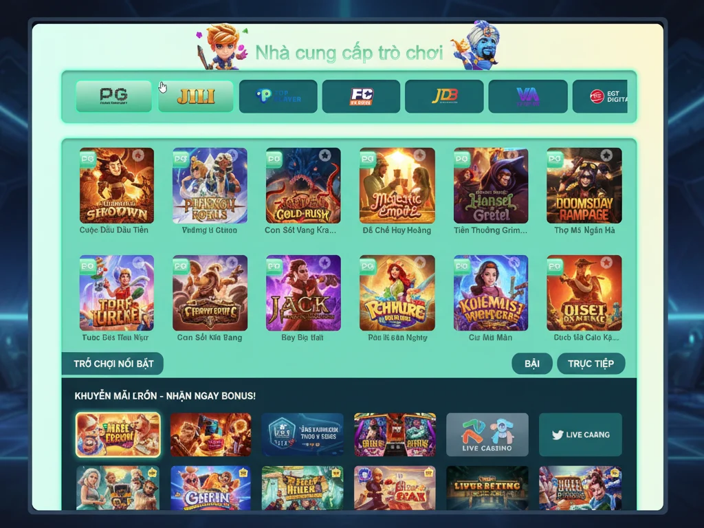 Kho game đa dạng tại 6789 Casino sau khi đăng nhập